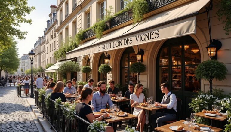 découvrez le bouillon des vignes aux batignolles à paris, un lieu incontournable pour savourer une cuisine authentique dans une ambiance conviviale et chaleureuse.